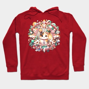 Christmas Cat Wreath Flow To Your Cats Meow 6C2 Hoodie